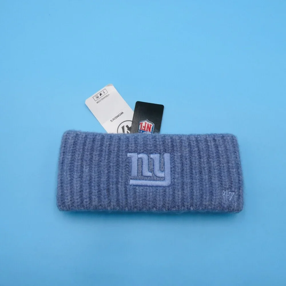 '47 Brand New York Giants Winter Headband Womens NBA Basketball Blue Sweatband